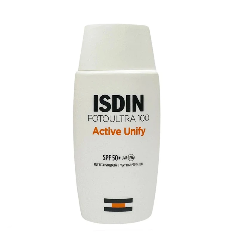کرم ضد آفتاب بدون رنگ ایزدین SPF 50 مدل FOTOULTRA 100 ACTIVE UNIFY